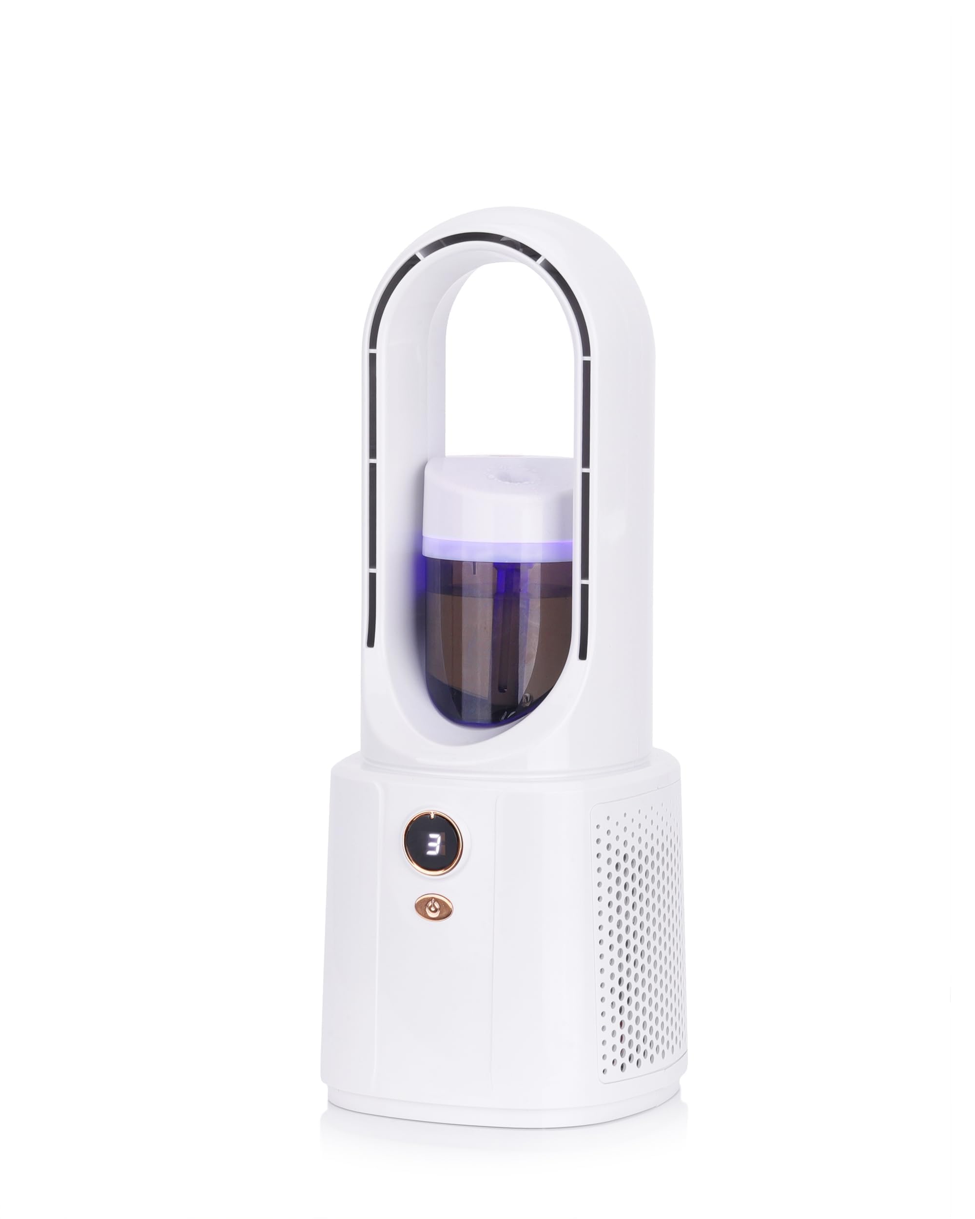 Kaaeiccr Bladeless Desk Fan with Cooling Mist Humidifier