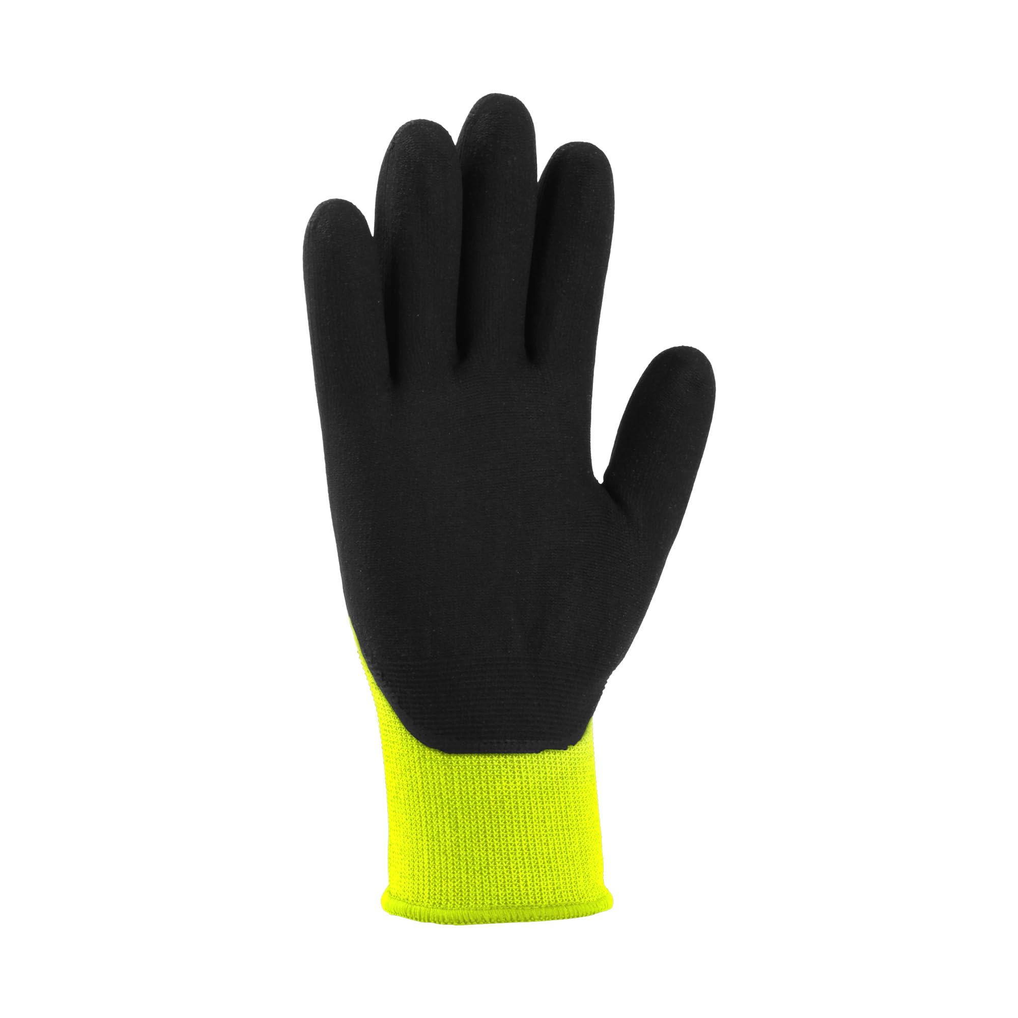 Carhartt Guantes de nitrilo de cobertura completa con forro térmico para hombre, Lima de alta visibilidad, Small