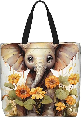 Tote Bag Reusable Grocery Bags English-Bulldog Shopping Bags Large Capacity Casual Shoulder Handbag
