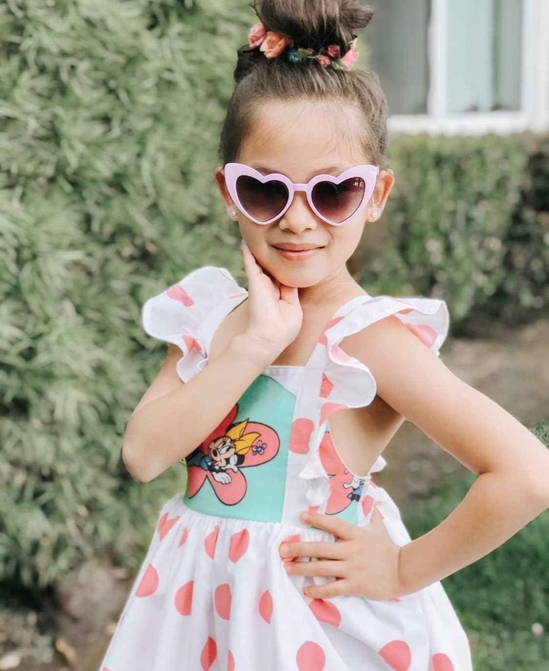 ShadyVEU Cute Heart Shaped Fashion UV400 Retro Fun Gradient Lens Party Toddler Kids Sunglasses