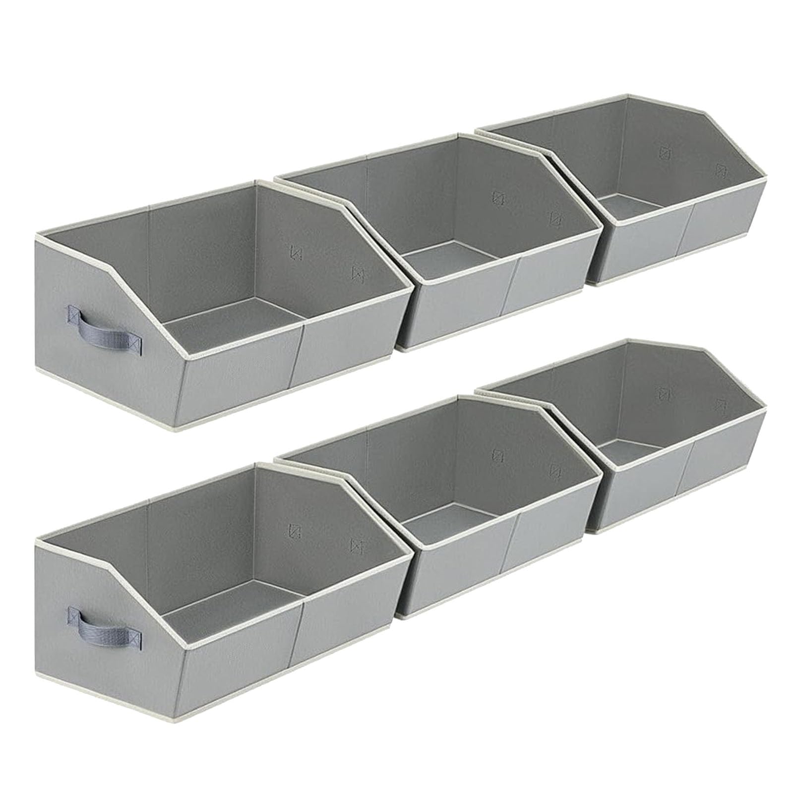 Alomejor Große Trapezförmige Schrank-Organizer, Stabile, Zusammenklappbare Aufbewahrungswürfel für Kleiderbox für Wohnzimmer, Schlafzimmer, Büro (Strukturiert)