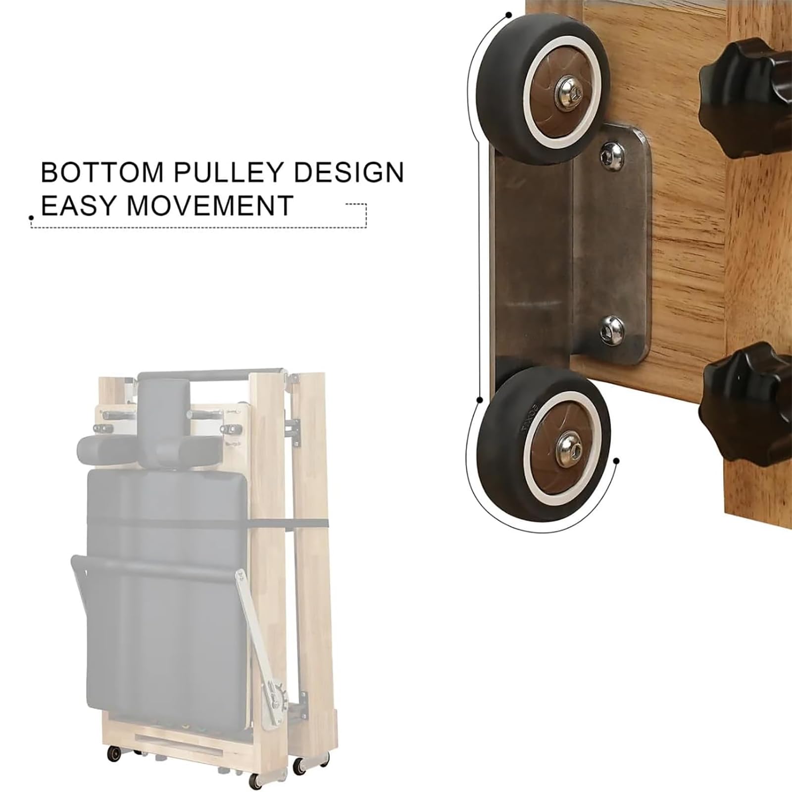 TsoLay Macchina Pilates Reformer Pieghevole, Pilates Reformer in Legno, Attrezzatura Pilates Pieghevole, 7 Livelli di Regolazione della Resistenza, Legno d'Acero per L'allenamento del Corpo Stamina