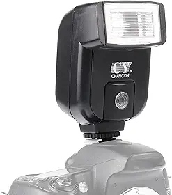 FocusFoto YINYAN CY-20 Universal Hot Shoe On-Camera Flash Speedlite Eletrônico Speedlite com porta de sincronização para Nikon Canon, Panasonic, Olympus, Pentax Alpha Digital DSLR Flash Light