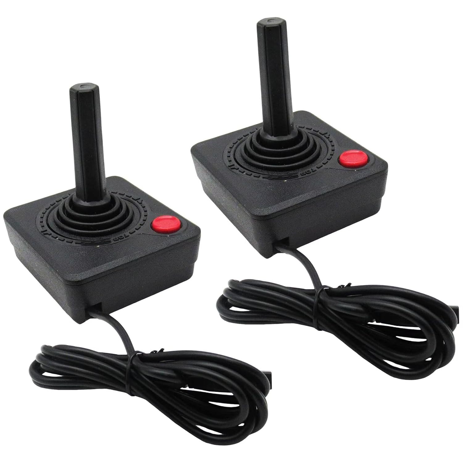 WELURE 2-Pack Joystick Controller Replacement for The Atari 2600 Console System - Black