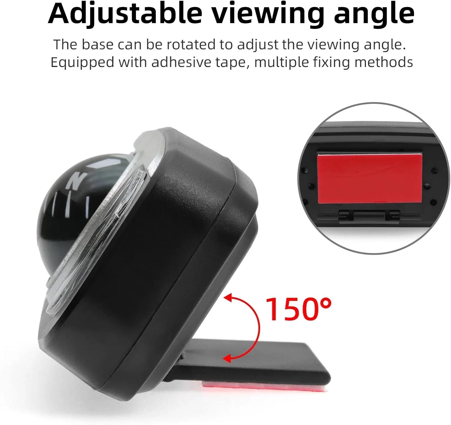 Compass for Car 1/2/5PCS 3 in 1 Car Multifunction Gauge Compass Thermometer Hygrometer Auto Dashboard