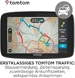 Tomtom GPS Voiture GO Essential, 6 Pouces, Info Trafic, Essai des Alertes de Zones de Danger, Cartes UE, Mise à Jour Via WiFi, Appels Mains-Libres, Fixation Magnétique Alimentée Noir - 6