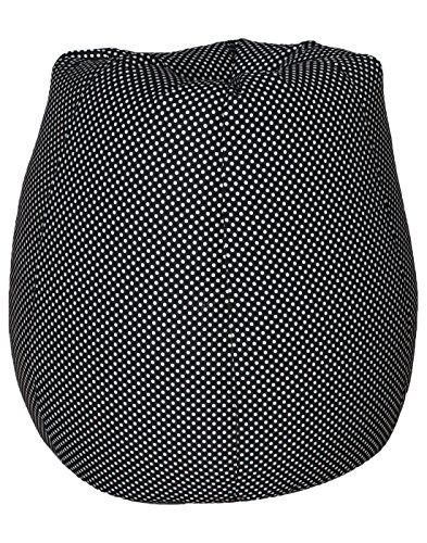 Image of Sattva Classic Polka Party XXXL Bean Bag Cover Without Beans - Black Polka