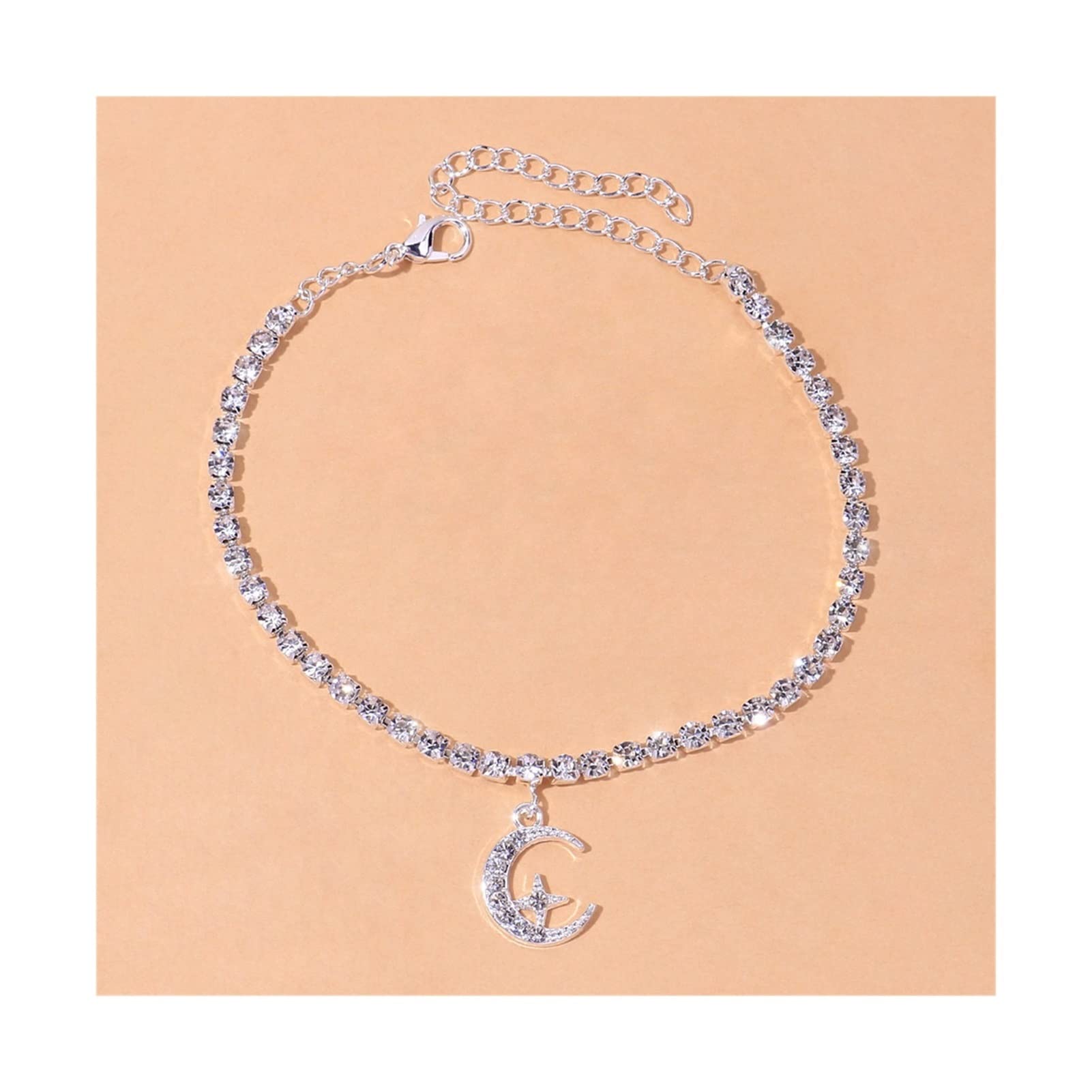 Fußkettchen/Fußkettchen Verstellbares Fußkettchen für Damen, Handschellen-Knöchelarmband, Sommer-Fußschmuck, Fußkettchen-Armband, Schmuck für Frauen, Fußkettchen (Farbe: Gold)