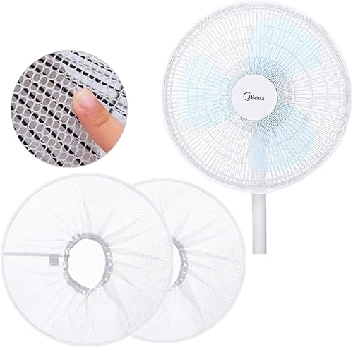 Miniatura 10 de Paquete de 2 fundas de protección de seguridad para ventiladores de 18 pulgadas, protección de dedos de bebé, protectores de red para ventiladores