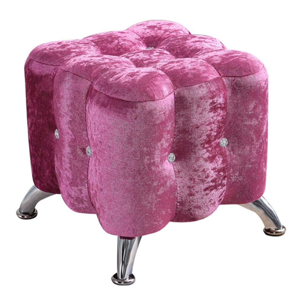 Tabouret de rangement pouf tissu pour canapé et petit repose-pieds maison