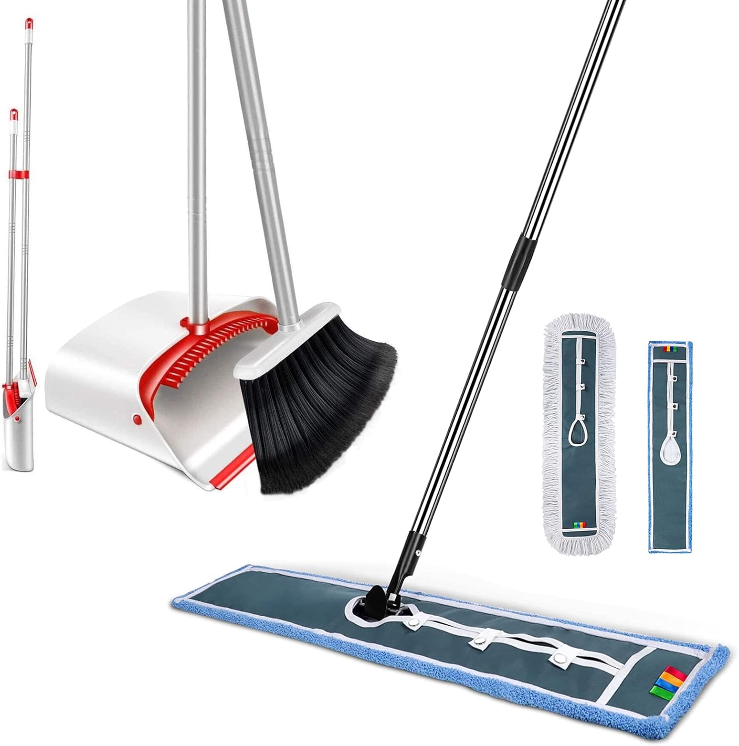 Masthome 36" Commercial Dust Mop & Broom and Dustpan Set