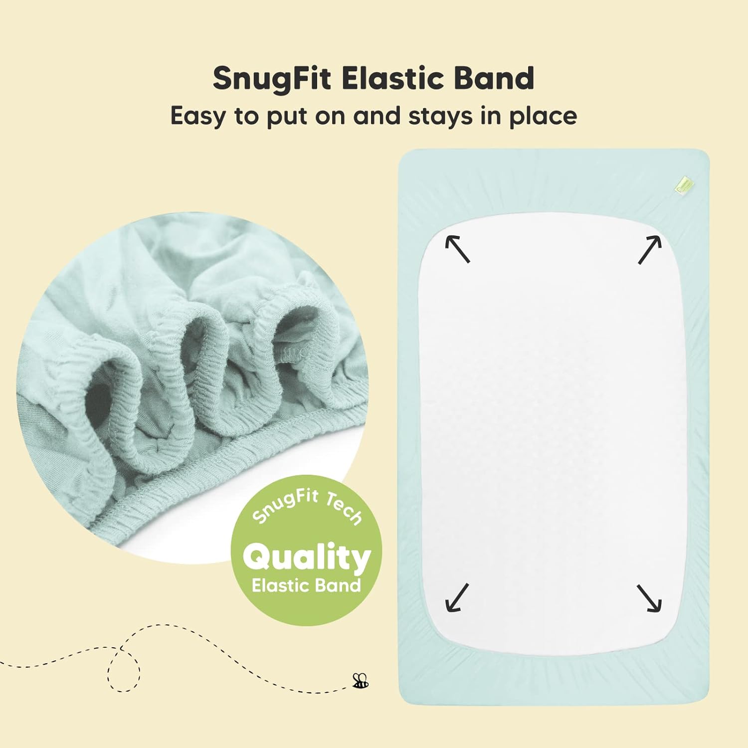 KeaBabies 2-Pack Crib Sheets for Boys, Girls and 2-Pack Mini Crib Sheets - Soft & Breathable Bedding Set for Boys and Girls, Fitted Bed Cover for Pack and Play Mattress