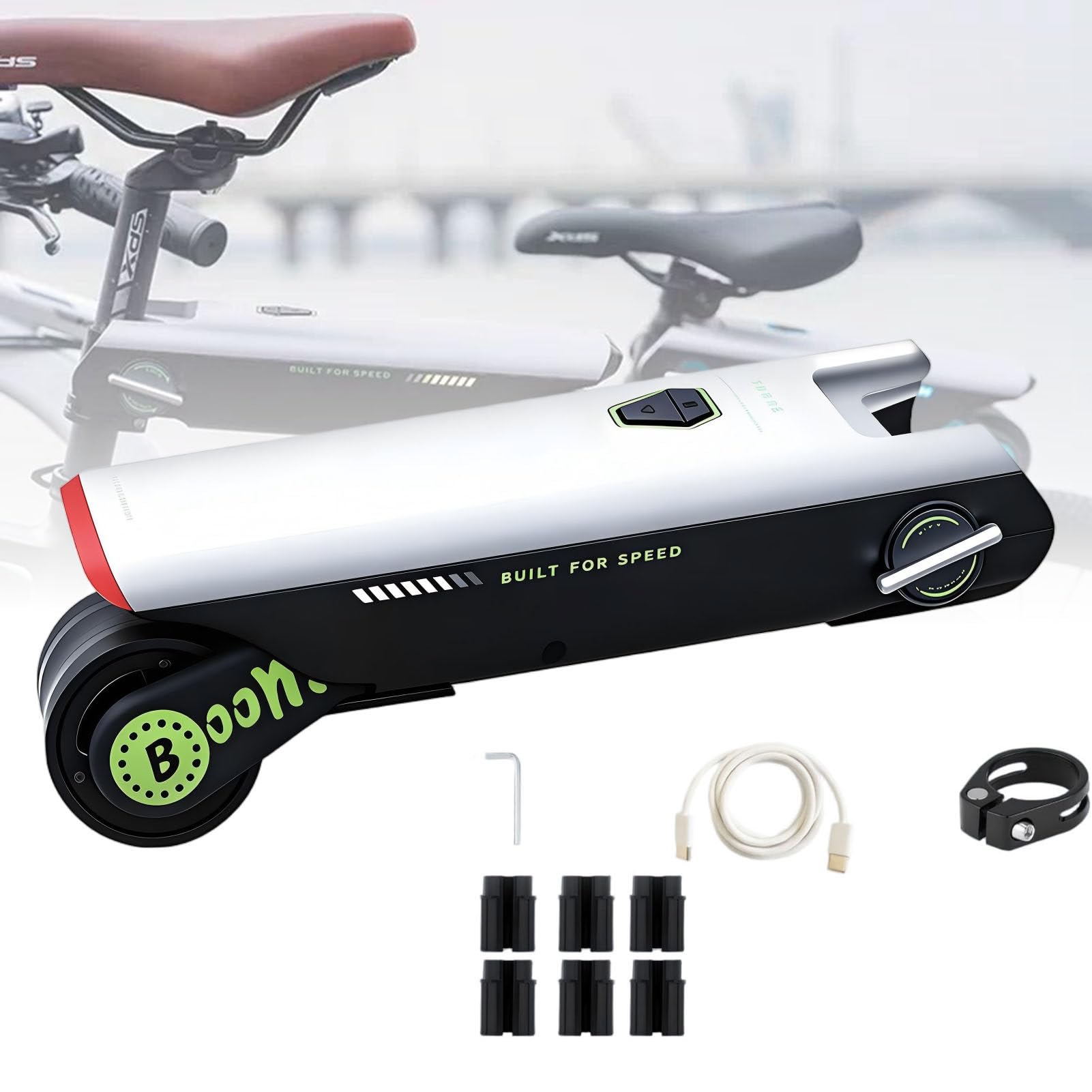 Kit de Conversion pour Vélo Électrique avec 6 Adaptateurs, Vitesse Max. 25 km/h, Installation Facile pour Routes urbaines et chemins (Gravel) Green