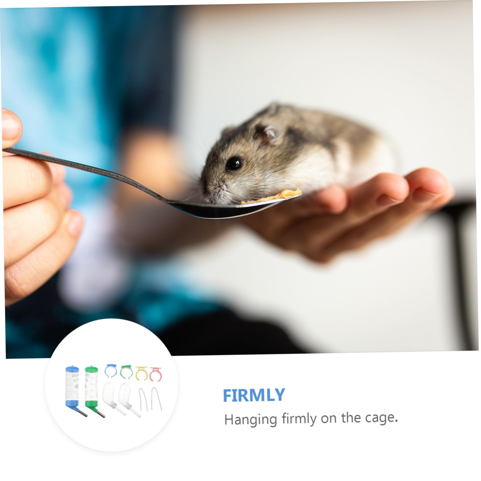 Housoutil 8piezas Botellas De Agua para Animales Bebedero De Hamster y Erizo Botellas De Agua Cabezal Diseño Antigoteo para Roedores y Pequeñas