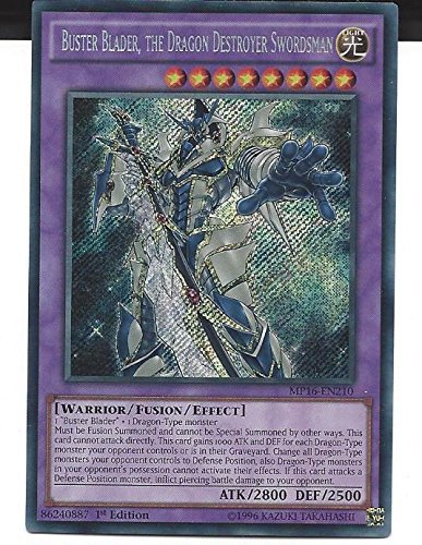 yugioh card buster blader Amazon.com: Yugioh Secret Rare Card Buster Blader The Dragon Destroyer  Swordsman 1st Edition MP16-EN210 by Yu Gi Oh! : Toys & Games