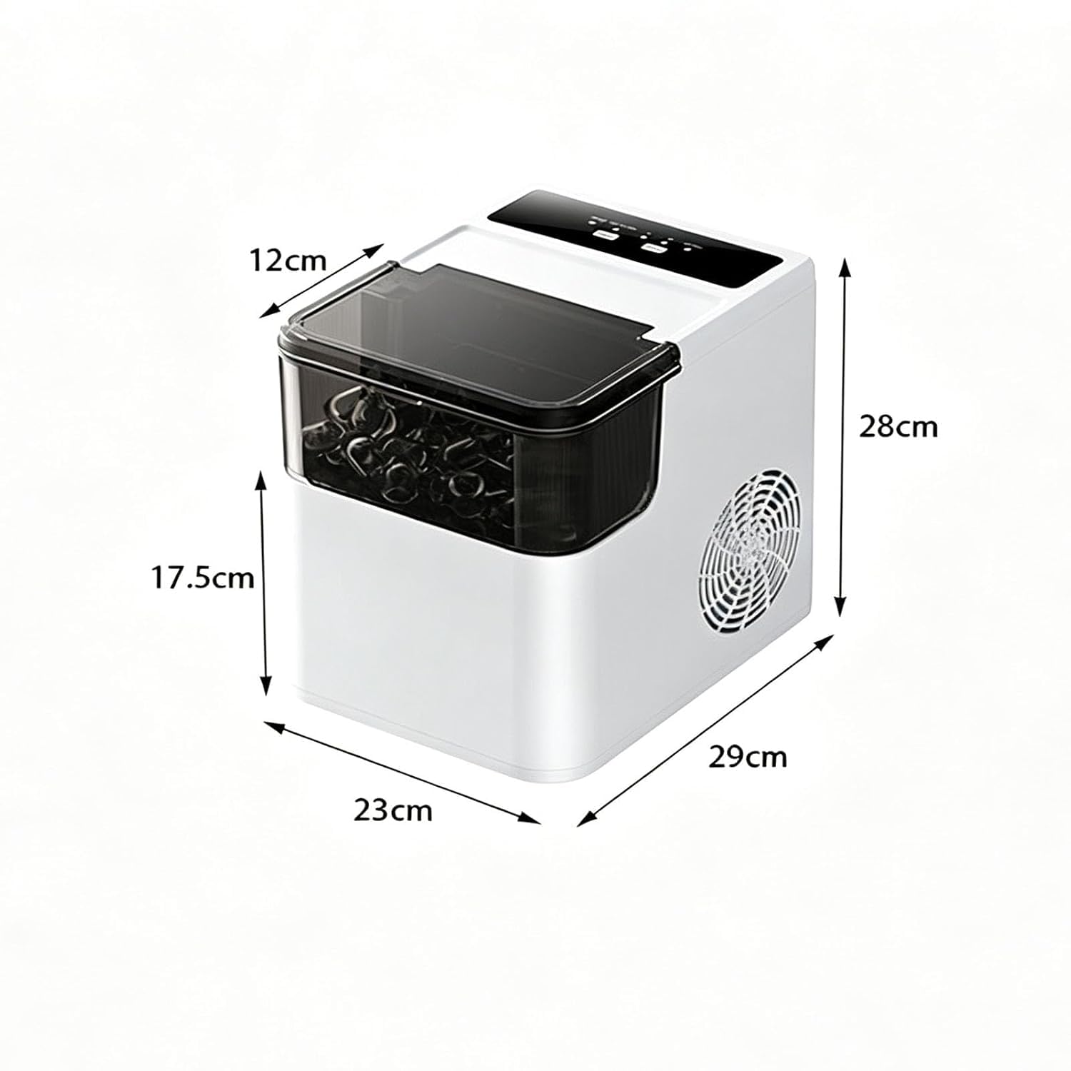 Máquina portátil para hacer hielo en pepitas, tanque de 1,4 L, tamaño ajust