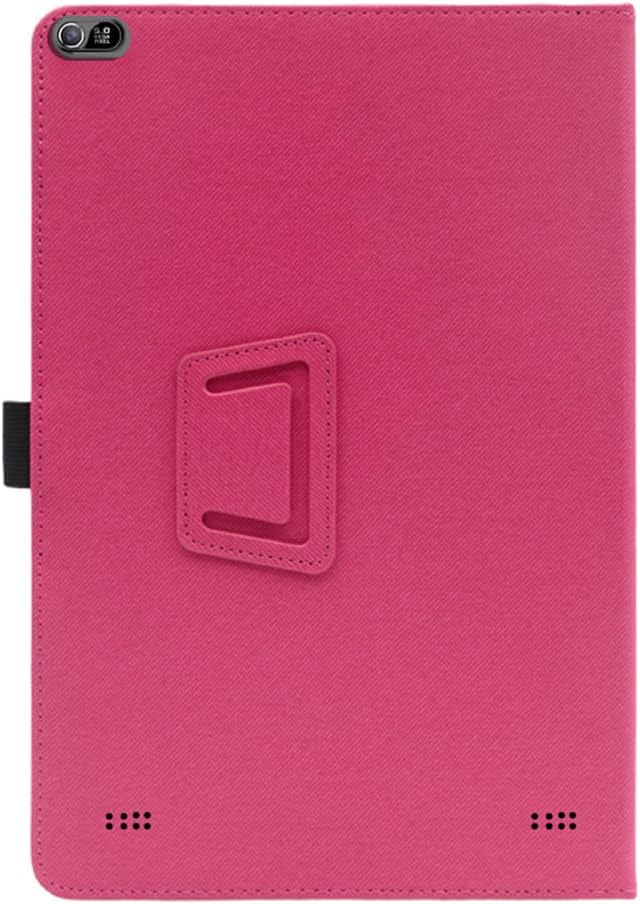 Compatible with Acer Iconia Tab A10 Tablet case, Full Coverage Ultra Slim PU Leather Cover Case with Folding Stand Cover Rugged with Auto Sleep/Wake (Rose red)