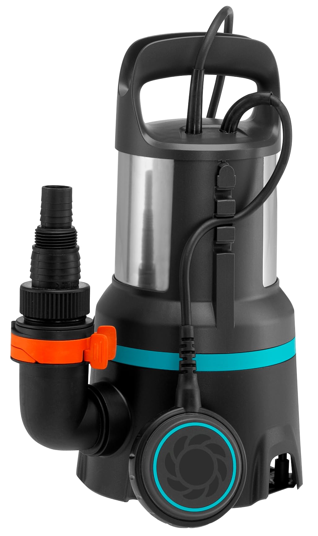 Gardena Schmutzwasser-Tauchpumpe 16000: Tauchpumpe mit Fördermenge 16.000 l/h, Automatic-Funktion, Schwimmschalter mit Dauerlauffunktion, Schnellkupplungssystem, 450 W (9042-20)