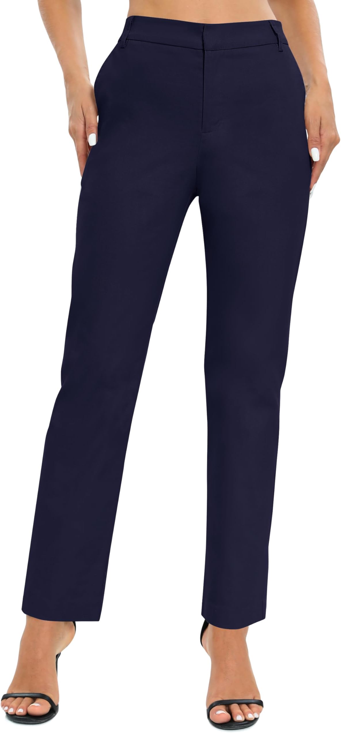 Urban CoCoWomen's High Waist Work Pants Business Casual Office Dress Pants Trousers with Pockets