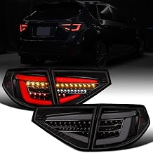 Ronnin - Fits 2008-2014 Subaru Impreza Special Edition Upgrade Full LED Tail Lights Sequential Turn Signals Assembly Pair | Black Smoke