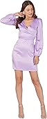 ARUNITA LUXE Lavender Opuntia Dress | Wrap Style Mini Dress_M