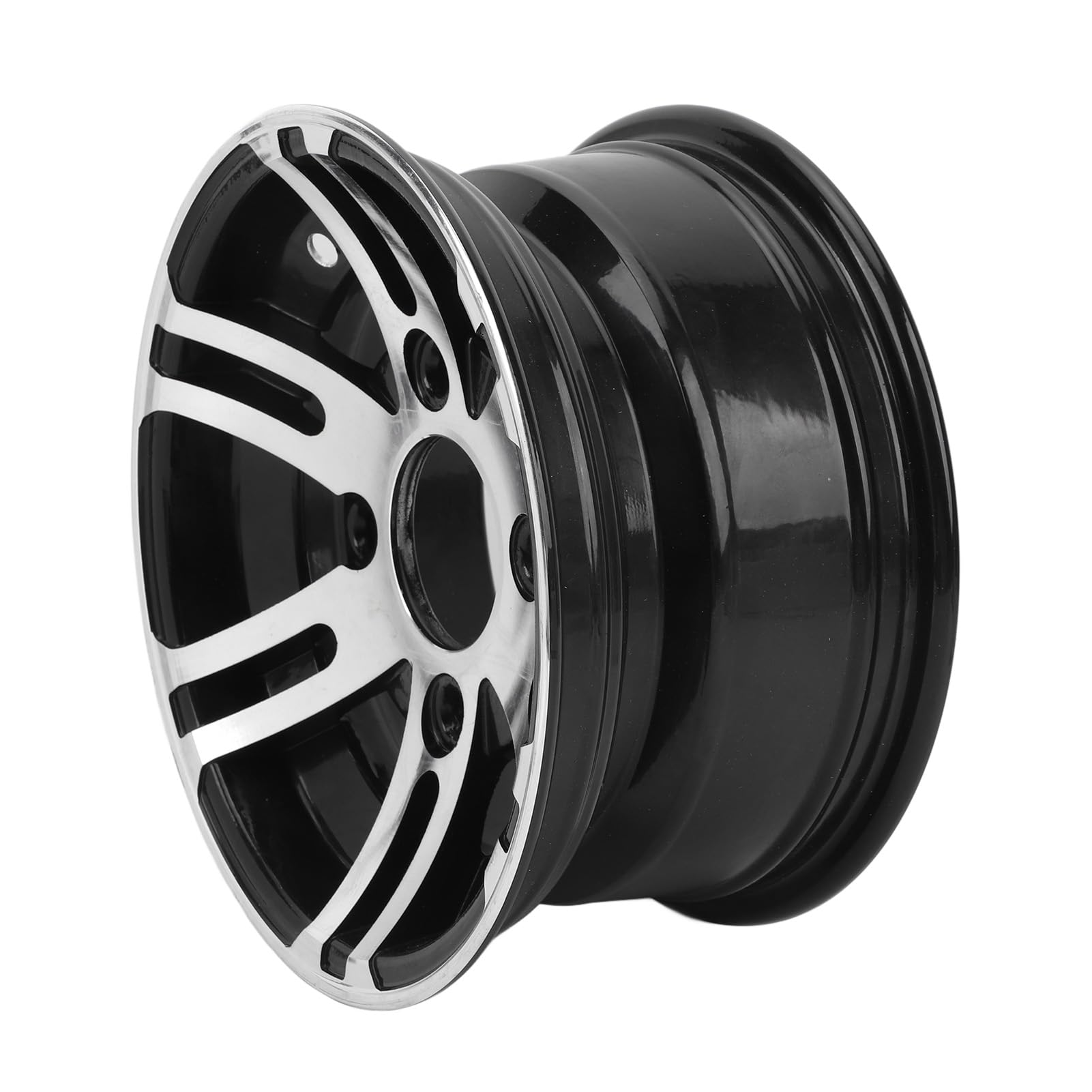 Qqmora Cerchione ATV 10 Pollici Cerchio Universale in Lega di Alluminio Ad Alta Resistenza per Carrello Go Kart Accessori per Fuoristrada Leggeri e Durevoli (Ruota Anteriore)