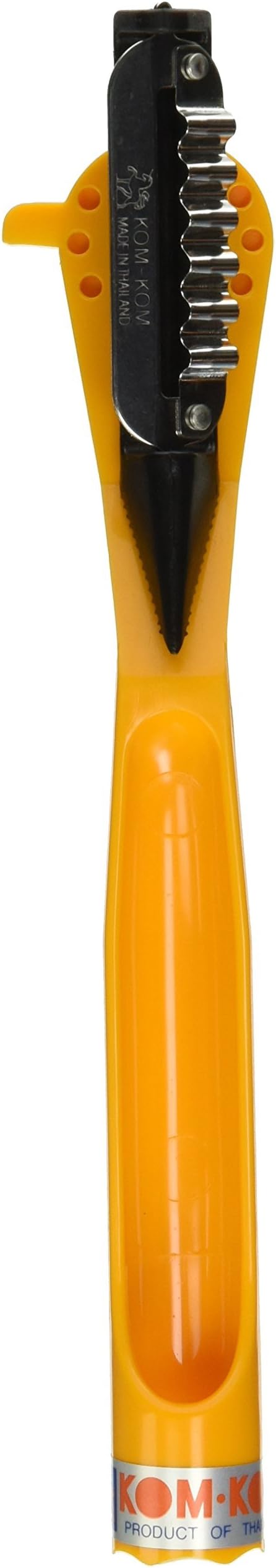Kom Kom Miracle Zig Zag (Julienne Blade) Thai Multi Purpose Knife, Orange, 9.5 IN
