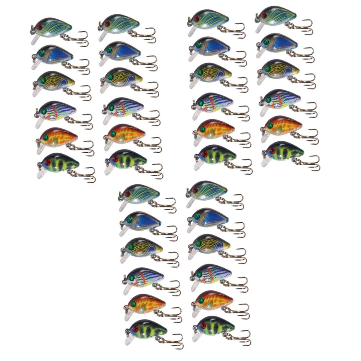 INOOMP Lot De 3 Leurres De Pêche Réalistes pour La Pêche en Eau Douce Accessoires 12 Pièces X 3