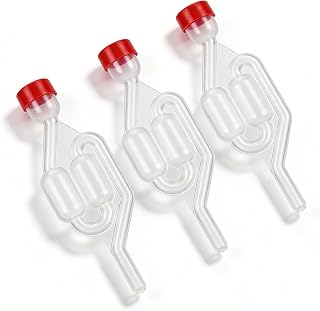 Laxifluent 3 Sets Twin Bubble Fermentation Airlock - Premium Brewing Airlocks for Home Beer, Essential Home Brewing Access...