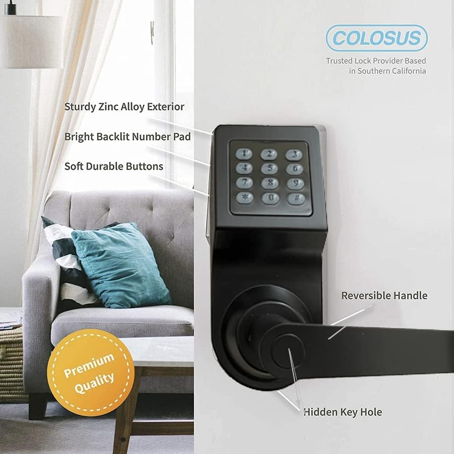 Colosus Electronic Trusted Digital Keyless Door Lock, Keypad