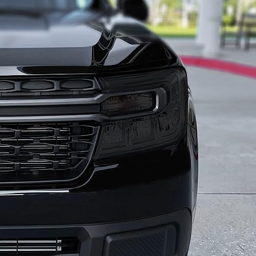 Miniatura 6 de SlickMod Tinte de humo de vinilo precortado para faros Ford Maverick 2022-2023 (2. señal de giro, 35% humo ligero)