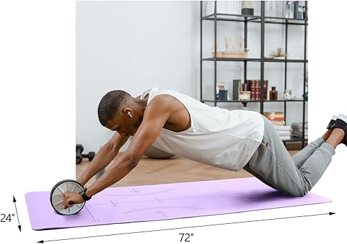 Miniatura 5 de Alfombrilla de equipo de ejercicio para rueda de rodillo abdominal, alfombrilla de rodilla abdominal antideslizante, 0.236 pulgadas de grosor para