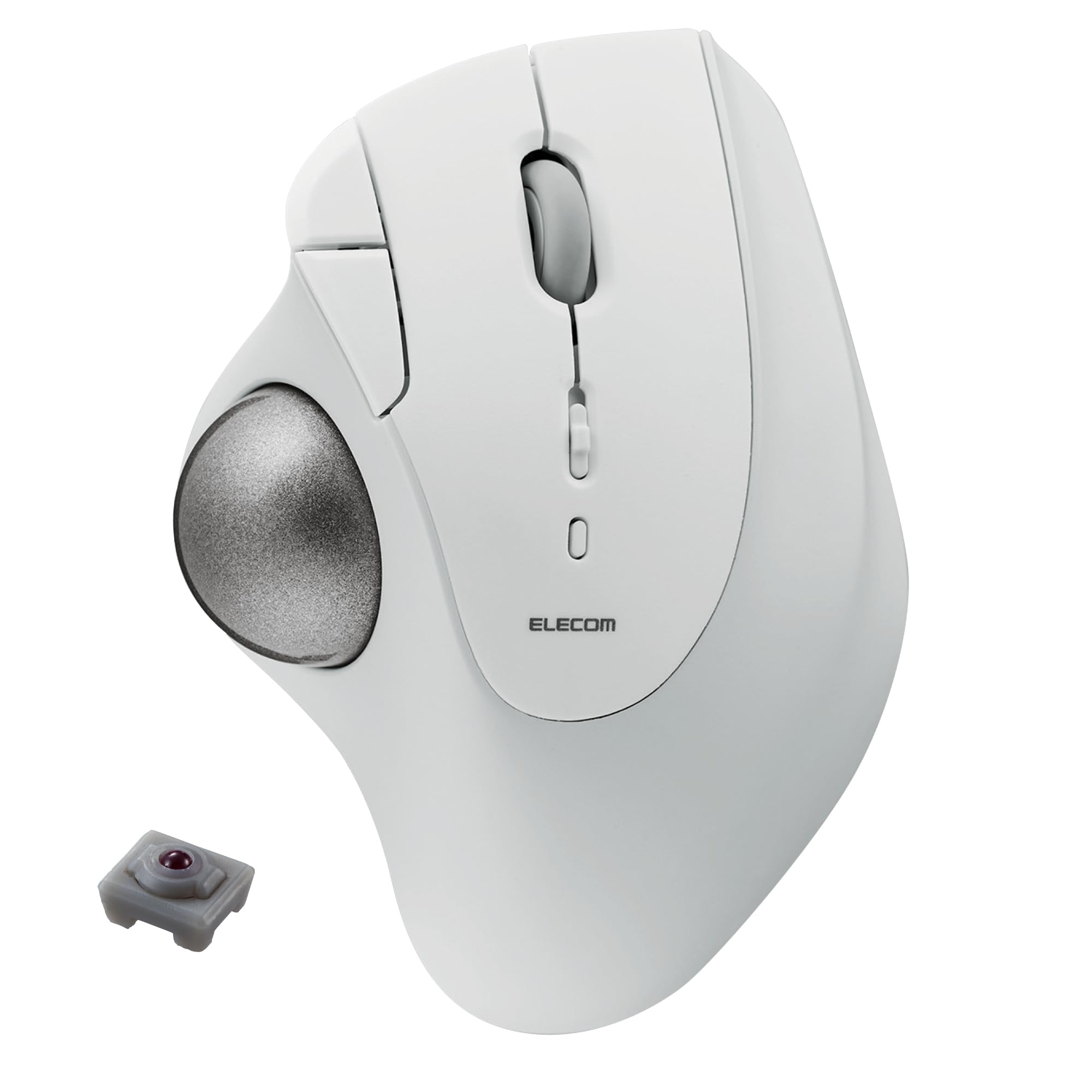 ELECOM Trackball IST Bluetooth 5.3 de diseño ergonómico y cómodo, seguimiento suave con rodamiento de bolas de rubí, bola de 36 mm, control de pulgar, compatible con Windows, PC, Mac, iPadOS y Android