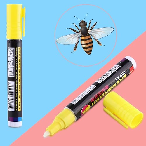 Miniatura 10 de Hilitand Queen Bee - Rotulador de plástico Bee Queen, herramienta de pintura para guardar abejas, 8 colores (rosa)