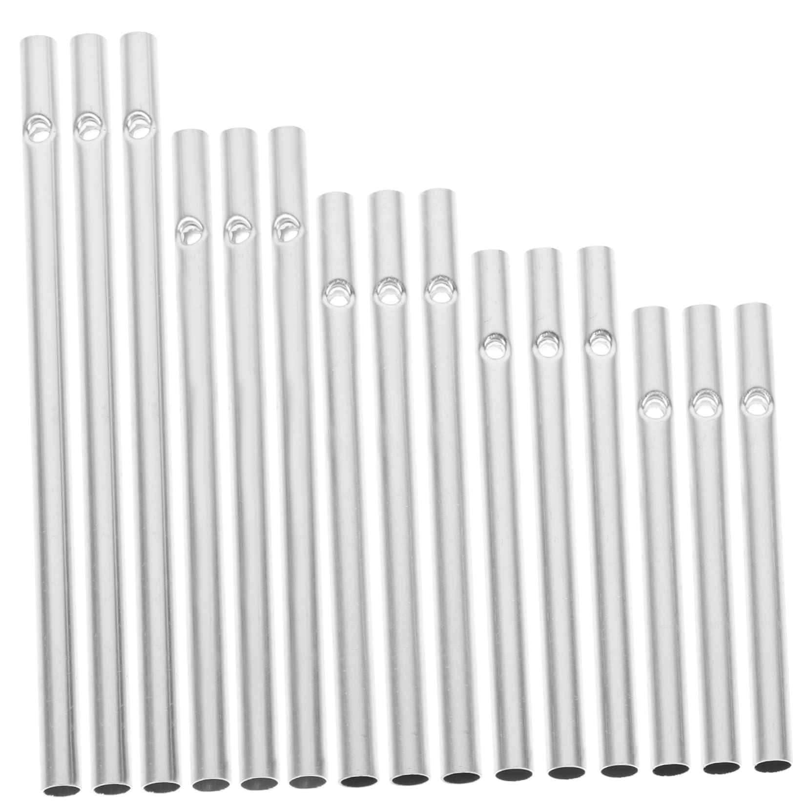 Toddmomy 5 Sätze DIY Windspielrohre Aluminium Ersatzteile Für Windspiele Durchmesser Längen Für Kreative Handwerksprojekte Und Außenbereichdeko 60 Stück * 5