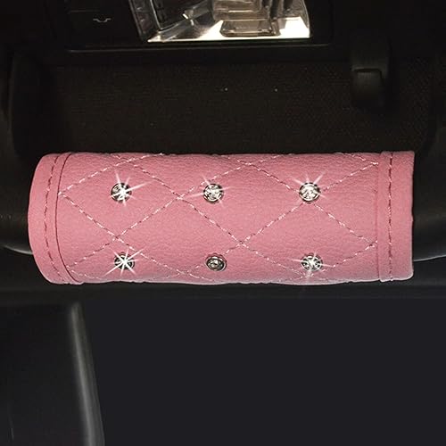 MLOVESIE Paquete de 4 fundas brillantes para manija de puerta de seguridad para automóviles, con cristales brillantes, almohadillas protectoras para