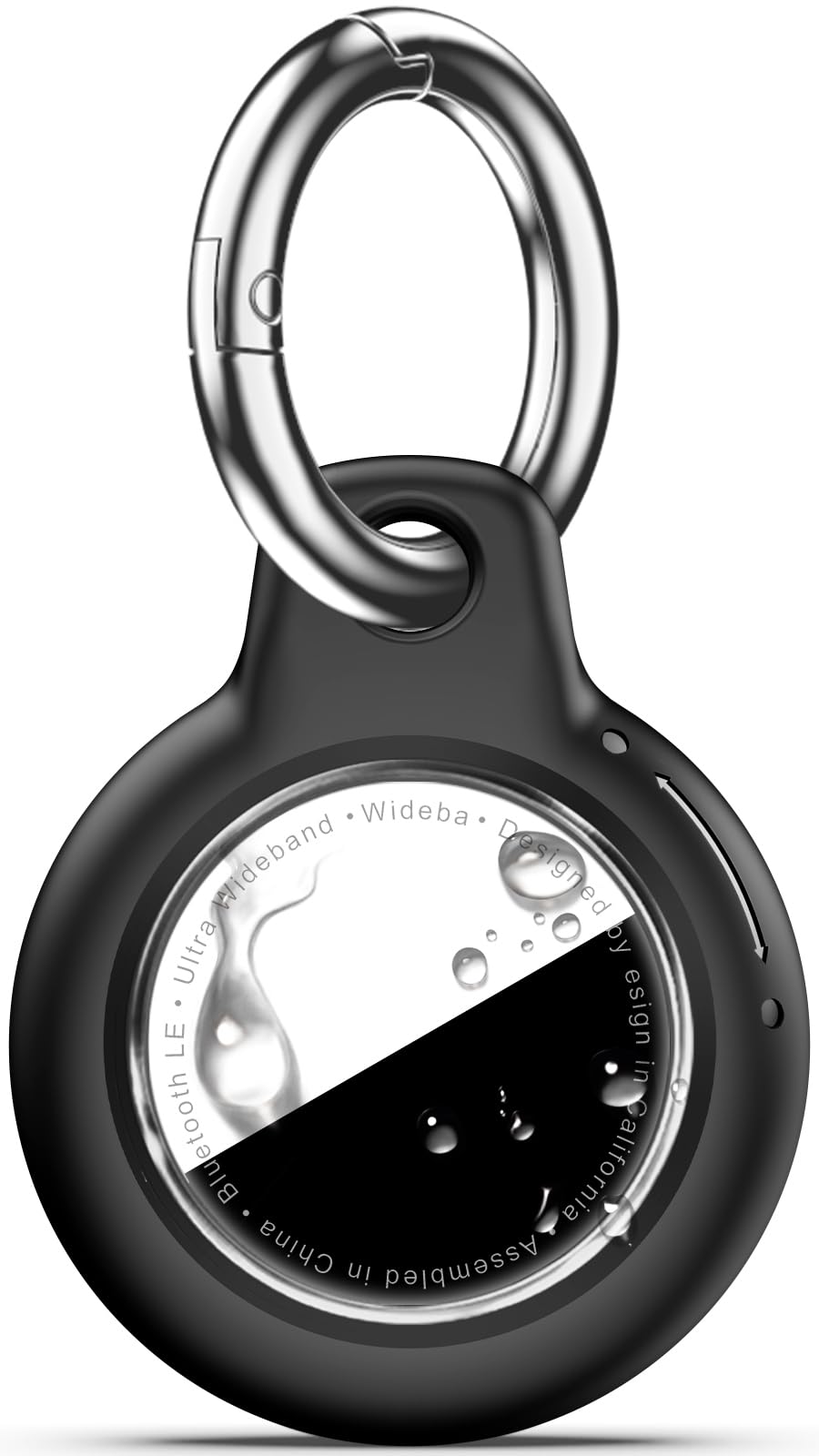 Compatiable with Apple AirTags Holder, Waterproof for AirTags Holder Keychain, Anti-Scratch & Shock Air TagHolder Case,Men's Women's Keyrings & Keychains, Cover for Dog,Car Key,Luggage -Black