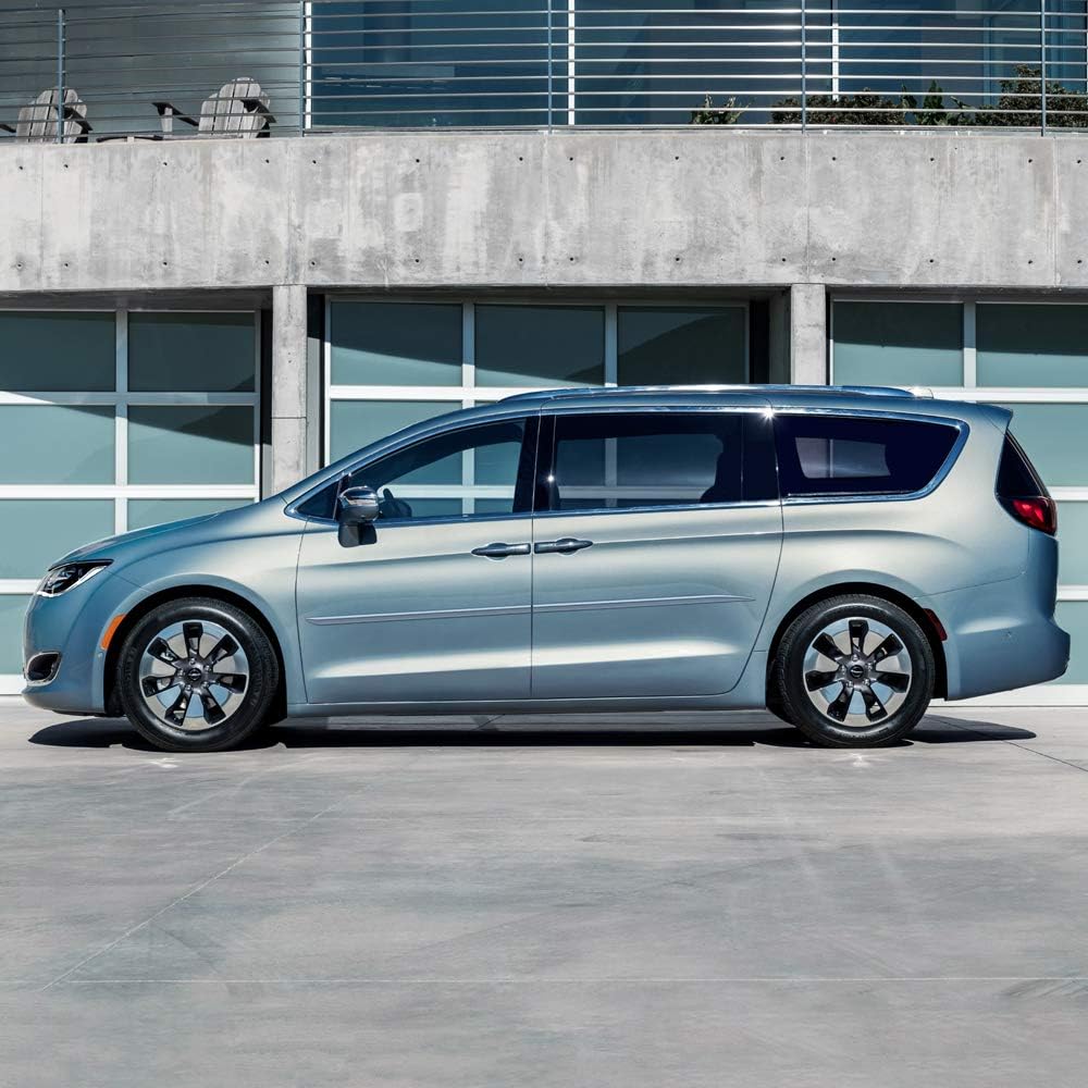 FE7-PAC17 Painted Body Side Molding Compatible with Chrysler Pacifica, Voyager - Brilliant Black Crystal Pearl (PXR)