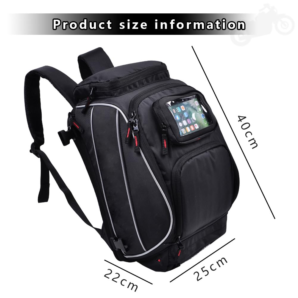 Bolsa Deposito Moto para Kawasaki Stockman 2012-2022, Bolsa Tanque para Motocicleta Bolsillo Frontal Transparente para Guía Navegación Viaje