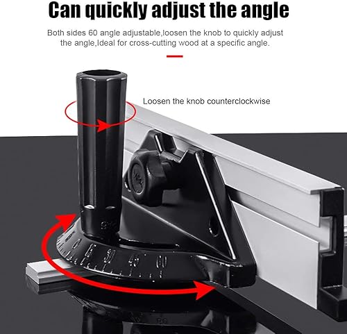 Miniatura 3 de Yuhoo Sistema de valla de calibre inglete, herramientas de carpintería, bloque de empuje con regla de placa angular, medidor de inglete de precisión