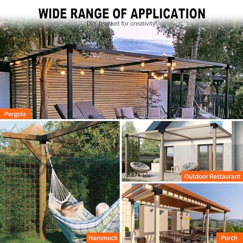 Image of 4-Way Pergola Brackets Kit, DIY Right Corner Woodwork Brackets for 4 inch x 4 inch (Actual:3.5 inchx3.5 inch) Lumber for Patio Pergolas, Gazebos, Log Cabin W /Hardware (2 Pack)