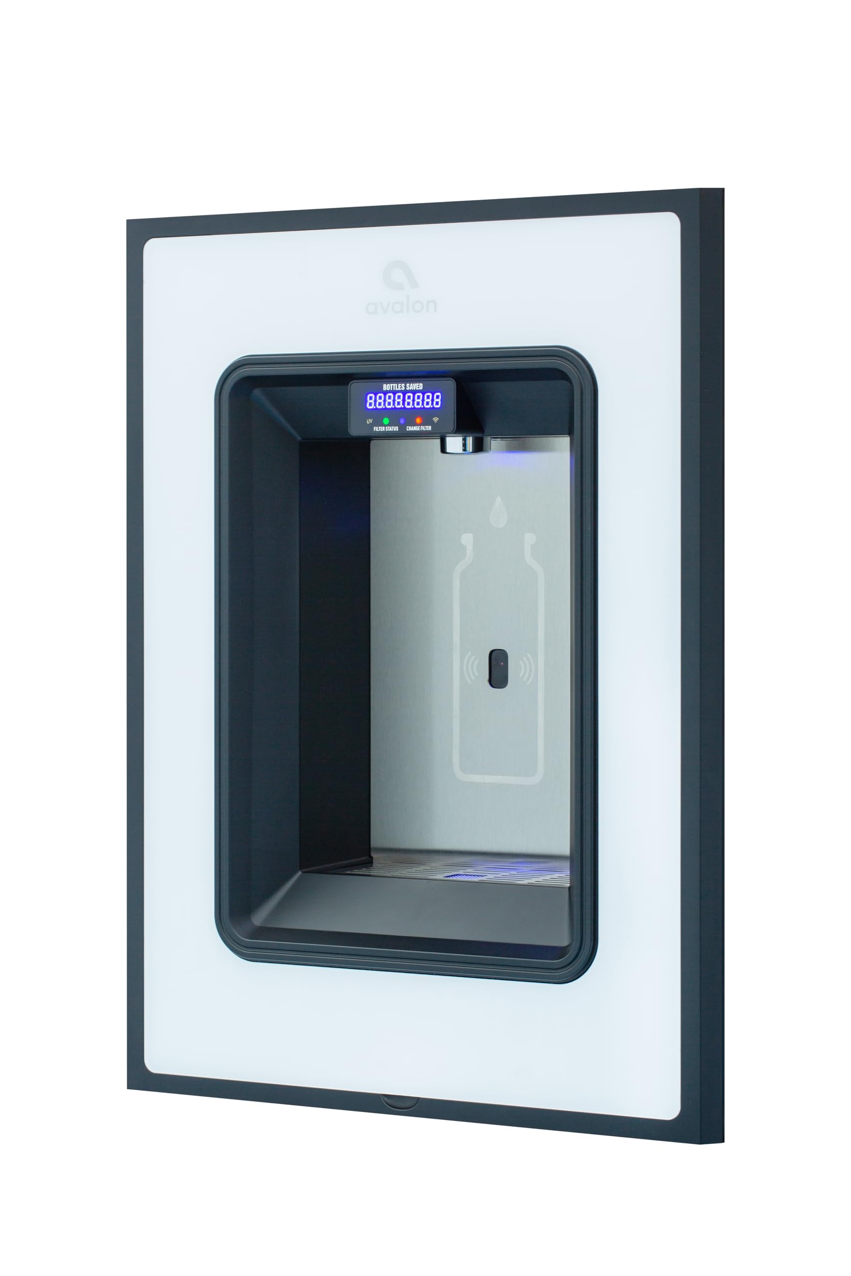 Avalon in-Wall Bottle Filler, Sensor Dispensing, Self Cleaning, Digital Bottle Counter Display, Dual Filtration, WiFi Enabled, White