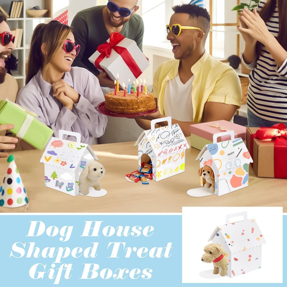 EVERJOYCRAFT 24pcs Adopt a Puppy Party Favors Boxes with Holes Foldable image 5