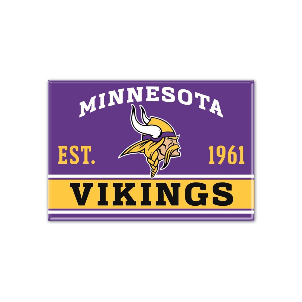 Magnet Minnesota Vikings NFL métal WinCraft aimant frigo américain