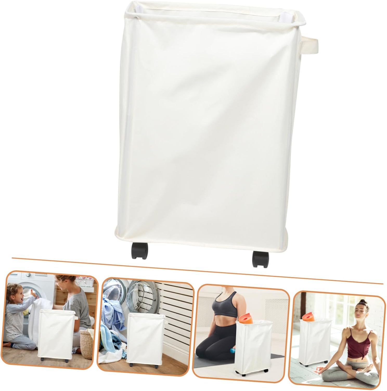 Laundry Basket with Wheels and Handle Capacity Rolling Laundry Hamper for Clothes and Sports Gear Storage