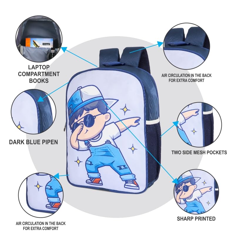 Kids Cute Toddler Backpack – Plush Cartoon Kids Bag for Girls & Boys (Kid's, Small, Angel Baby Colour, Red, Pink, Blue, Grey, Sky Blue) - Image 3