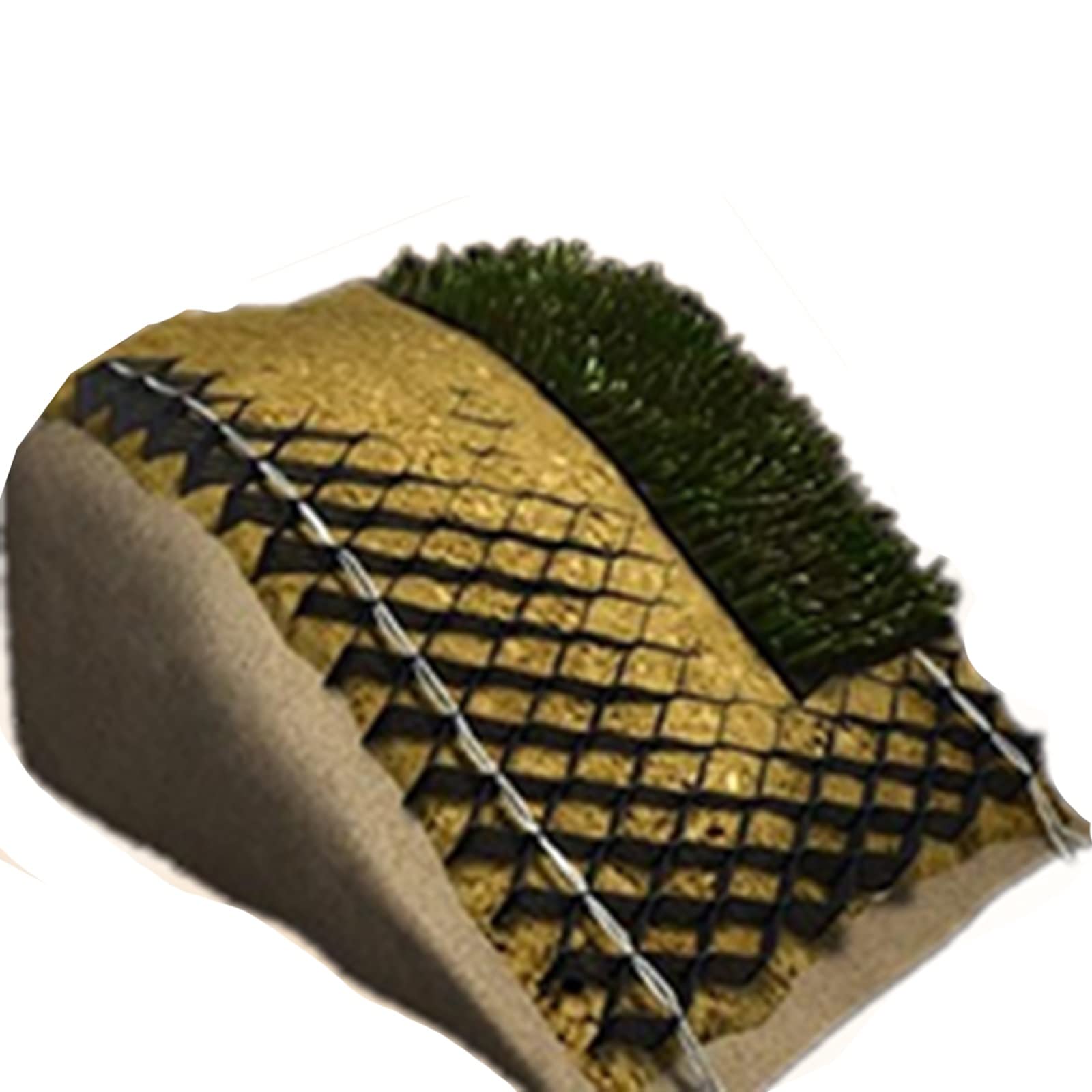 ZAQI Steep Slope Erosion Control, 2 Inch Geo Grid for Retaining Walls, Geogrid Ground Stabilizer Driveway Walkway Subgrade Work, Gravel Paver Grid for Patios Garden Shed Base Backyard