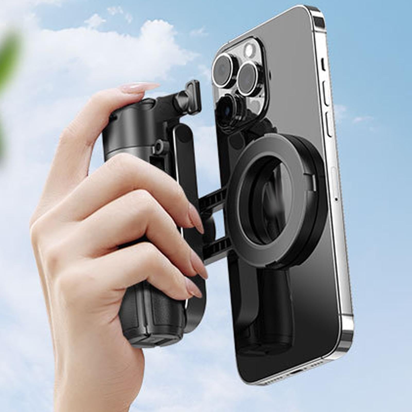 Treppiede per Telefono Selfie Magnetico | Supporto Telefono Estensibile Rotante A 360 Gradi Con Telecomando Senza Fili Per Video, Palestra E Creazione Di