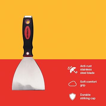 Amtech G0675 100mm (4) Scraper with Soft Grip Handle
