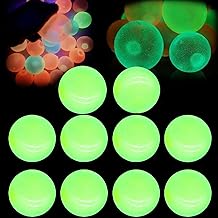Glorbs Balls - 10 Pack Glows in the Dark Sticky Balls, Sticky Glows Balls for Ceiling, Sticky Glows Stress Balls Fidget Toys, Stress Relief Sensory Toys Sticky Ceiling Balls (Green, 4.5CM / 1.77In)